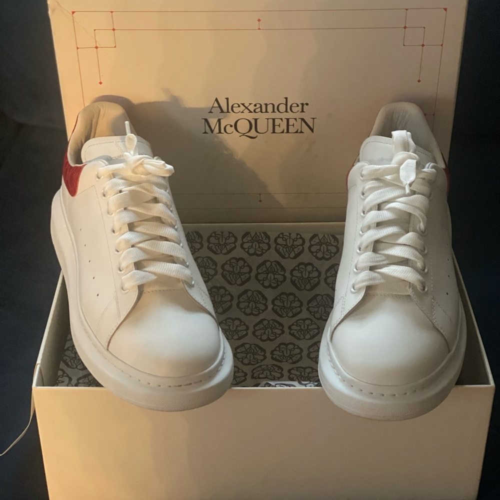 Alexander McQueen leather platform sneakers